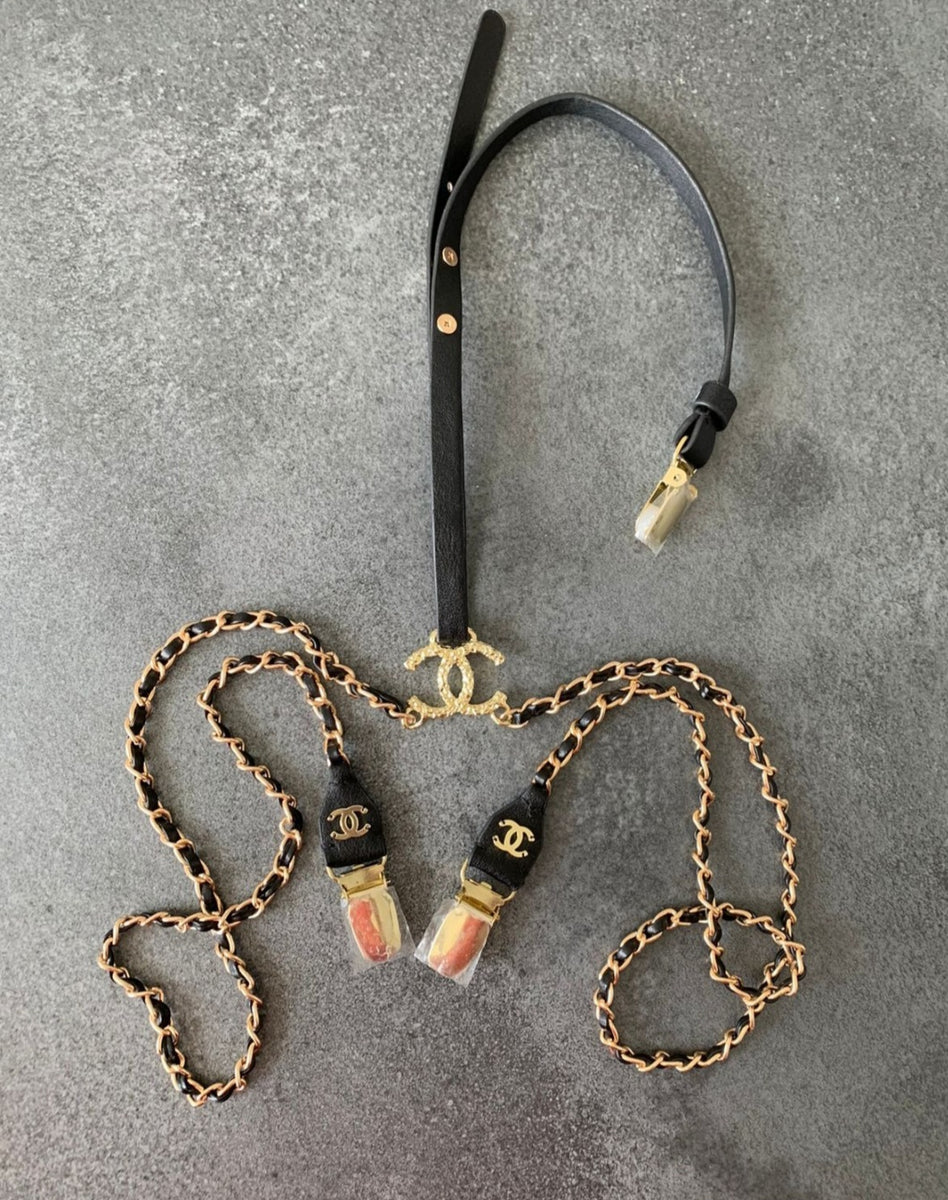 New?Free People-Idol Chain Suspenders Women Pearl Chain Suspenders Belts Rhinestone Strap Shirt  main image 3