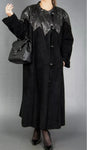 #48 LEATHER AND FUR SWING COAT 4XL