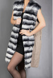 #606 CHINCHILLA W/ WOOL VEST XL